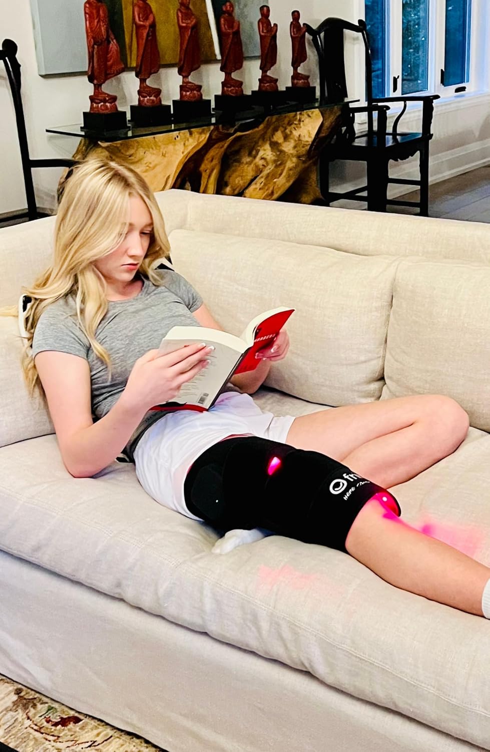 ALMOHADILLA TERAPÉUTICA FRINGE RED LIGHT THERAPY EXTRA LONG WRAP INALÁMBRICA 660NM Y 850NM - 3