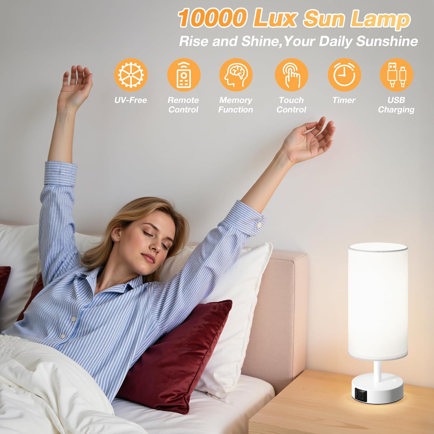 LÁMPARA TERAPÉUTICA DICOOOL 10000 LUX CON CONTROL REMOTO - 2