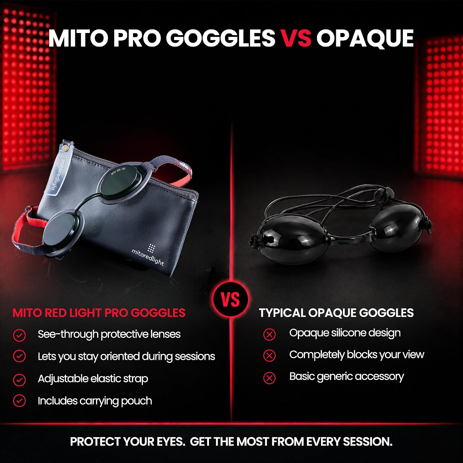 ALMOHADILLA TERAPÉUTICA MITO RED LIGHT PRO PARA PROTECCIÓN OCULAR INFRARROJA CERCANA IR3 OSCURO - 3