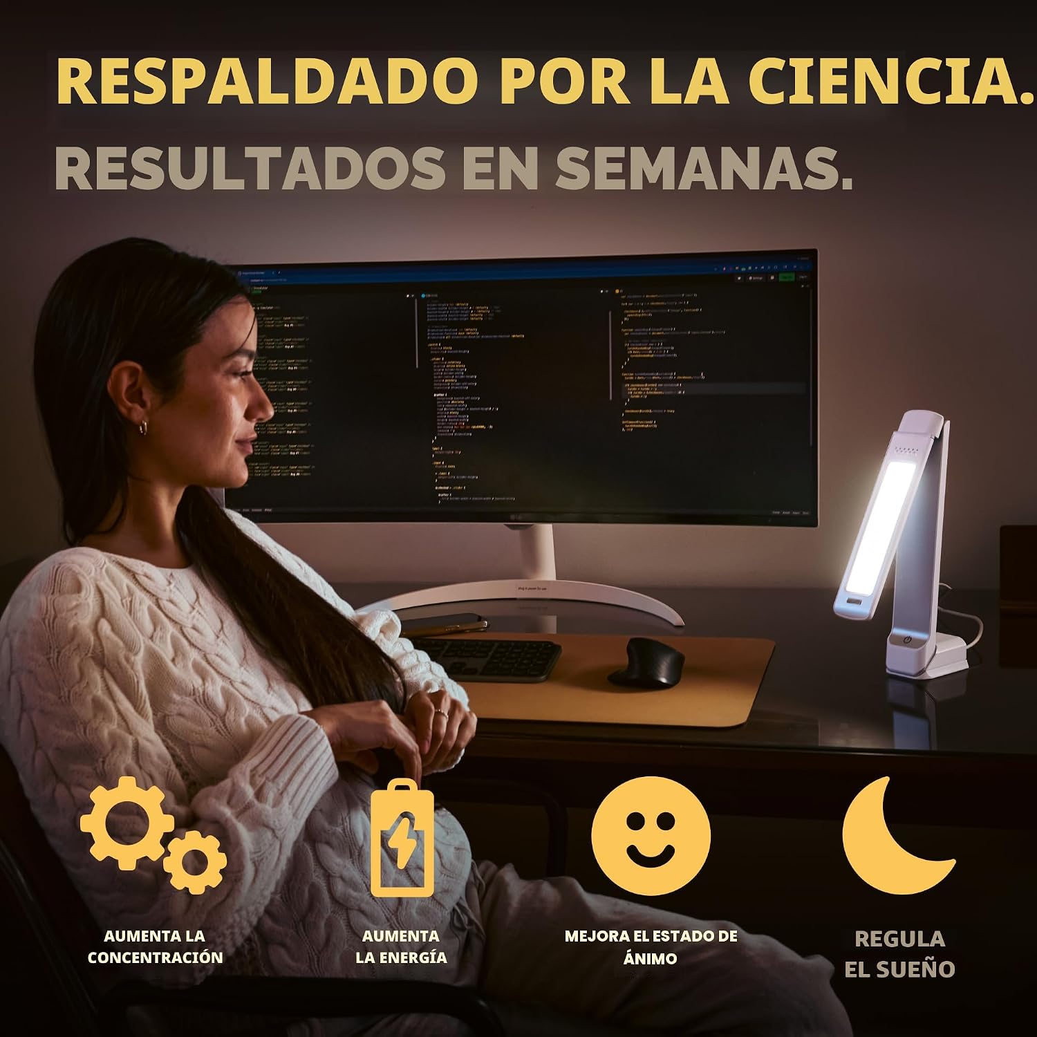 LÁMPARA DE TERAPIA DE LUZ CIRCADIAN OPTICS LUMOS 10,000 LUX - 4