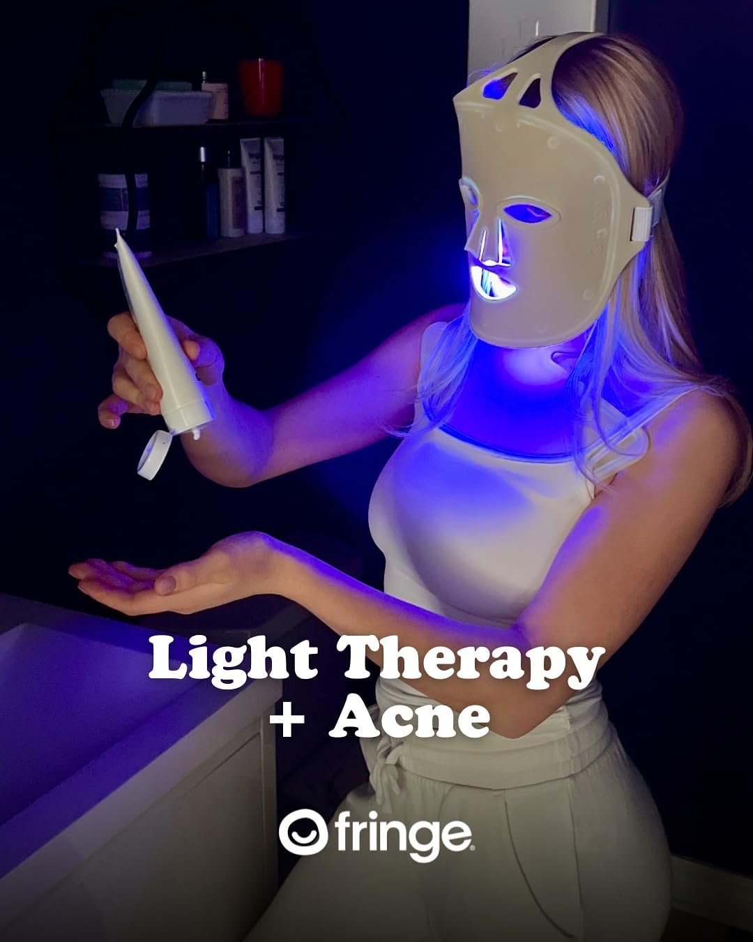 ALMOHADA TERAPÉUTICA FRINGE LIGHT THERAPY BEAUTY MASK CON 234 LEDS Y LUCES ROJA, INFRARROJA Y AZUL - 2