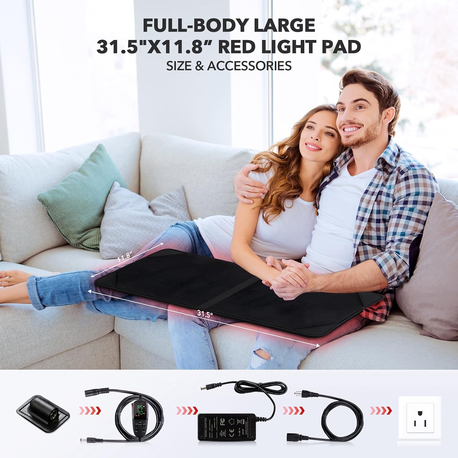 ALMOHADILLA TERAPÉUTICA DE LUZ ROJA GMOWNW 660NM 850NM PARA CUERPO - 3