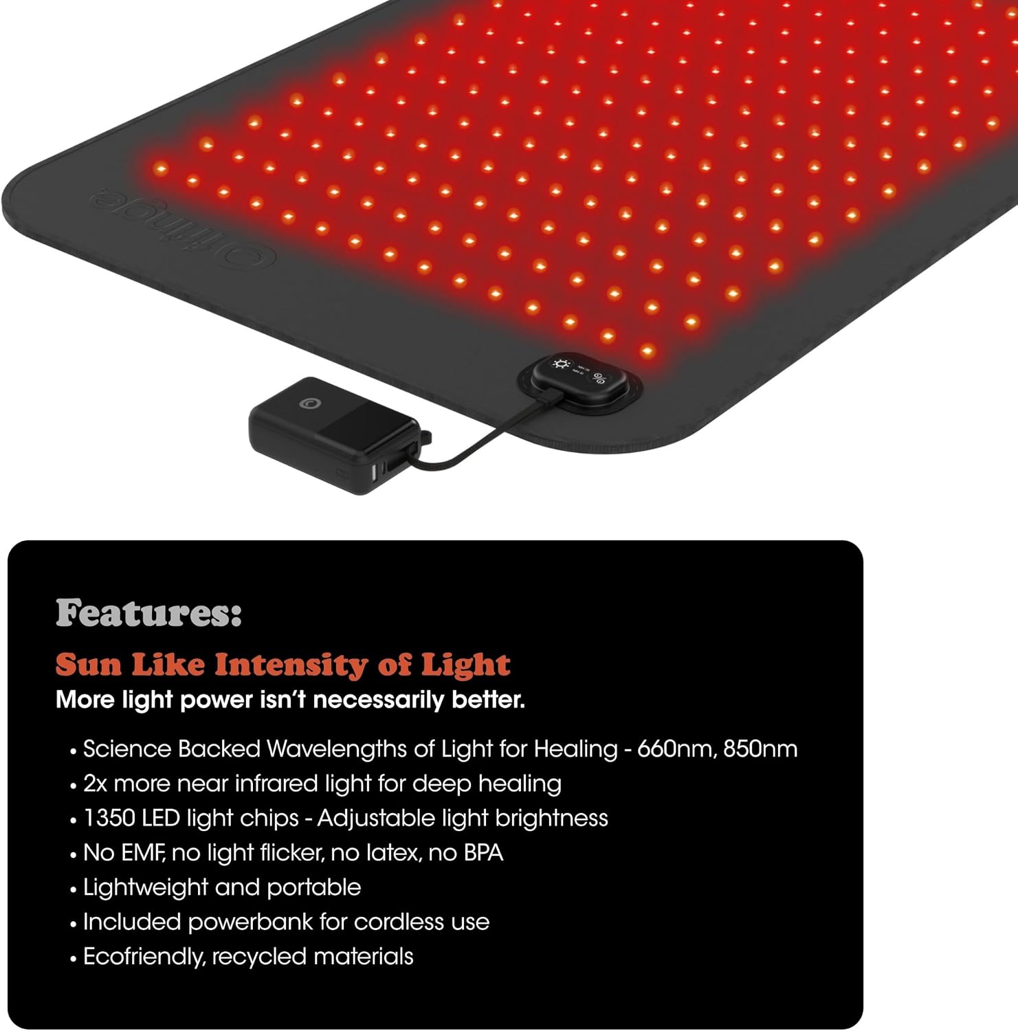 ALMOHADILLA TERAPÉUTICA FRINGE RED LIGHT THERAPY MAT FULL BODY 1350 LEDS - 3