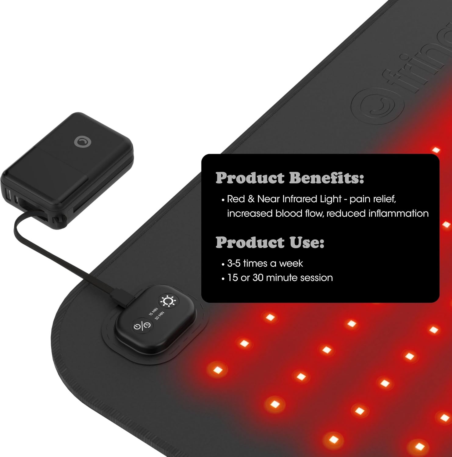 ALMOHADILLA TERAPÉUTICA FRINGE RED LIGHT THERAPY MAT FULL BODY 1350 LEDS - 5