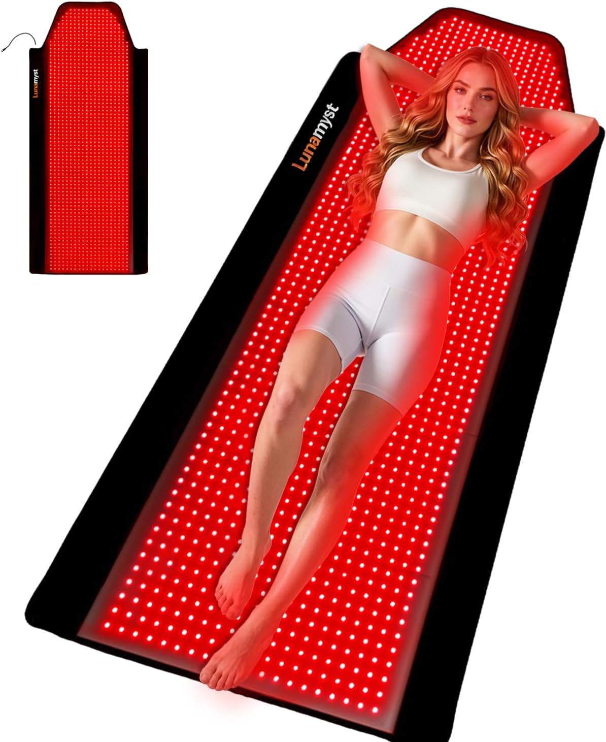ALMOHADILLA TERAPÉUTICA LUNAMYST RED LIGHT THERAPY MAT 72 X 33 PULG 1436 LEDS 660/850NM - 1
