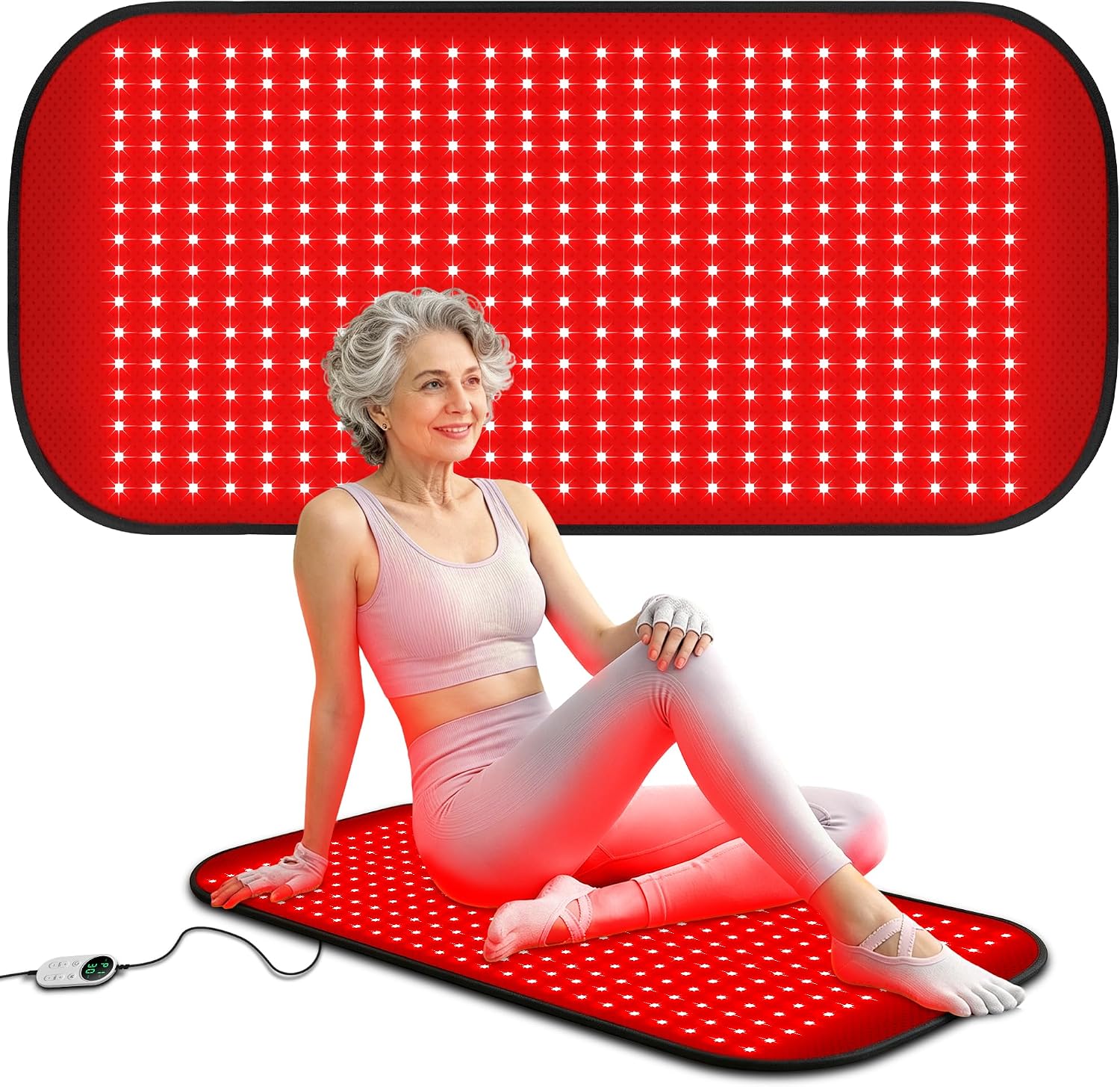 ALMOHADILLA TERAPÉUTICA DEERBABA PARA TERAPIA DE LUZ ROJA 34.5 X 16.3 PULGADAS - 1