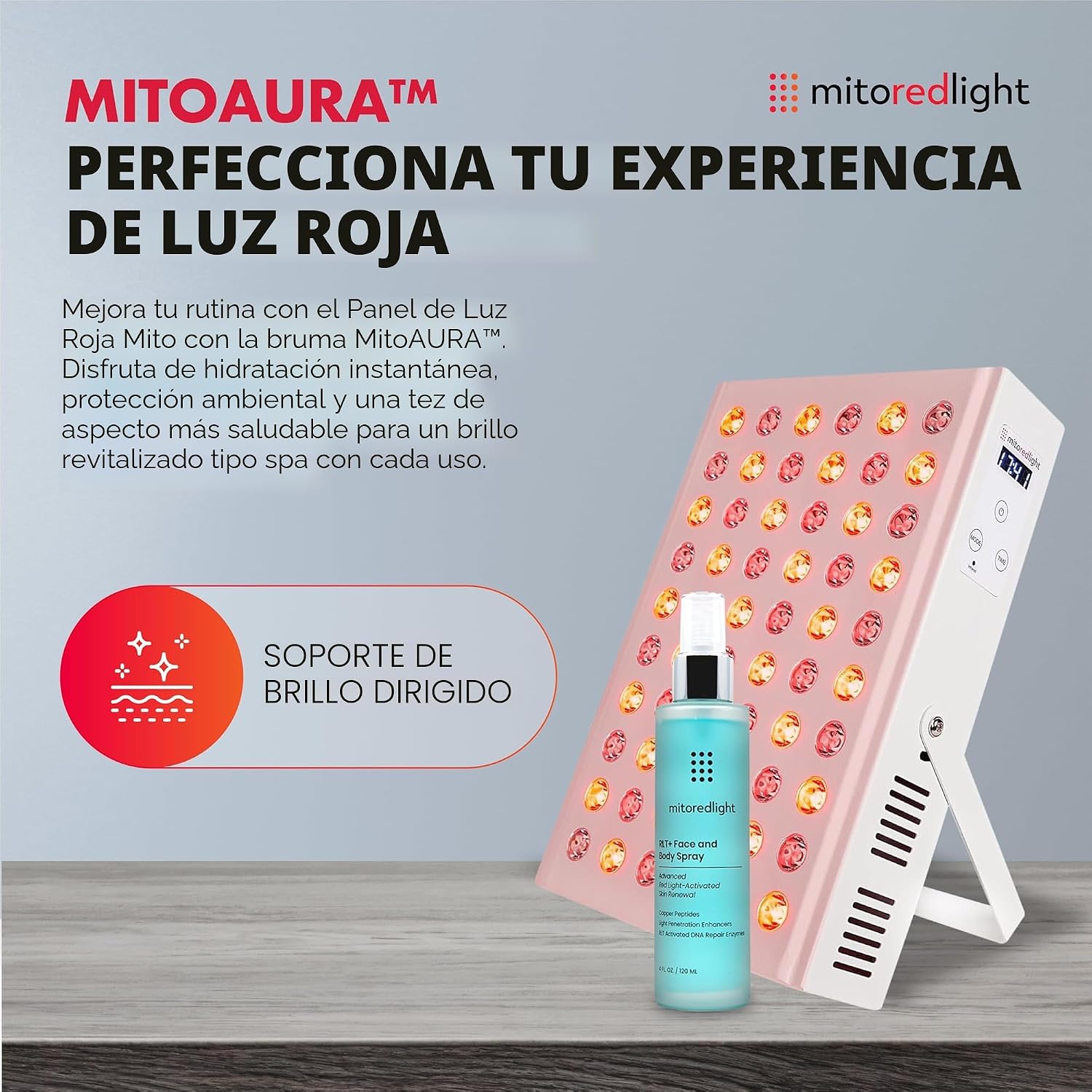 PANEL DE TERAPIA DE LUZ ROJA MITO RED LIGHT MITOMIN 2.0 PARA ROSTRO Y CUELLO - 5