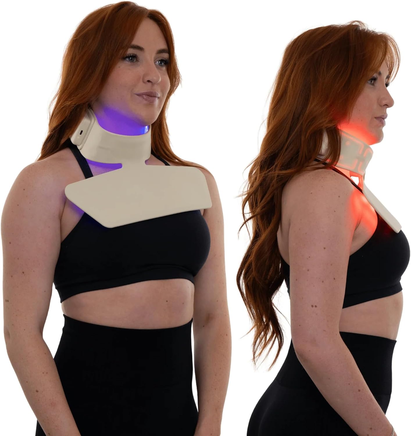ALMOHADILLA TERAPÉUTICA FRINGE LED PARA CUELLO Y PECHO ROJO CON MODOS DE LUZ INFRARROJA Y AZUL - 2