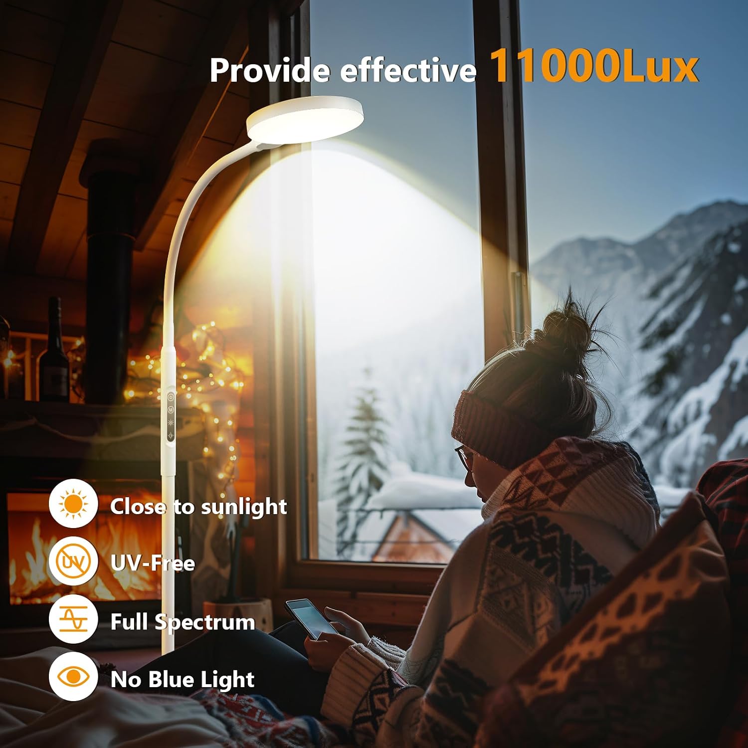 LÁMPARA DE TERAPIA DE LUZ AULAIDIK 11000 LUX 3 EN 1 - 2