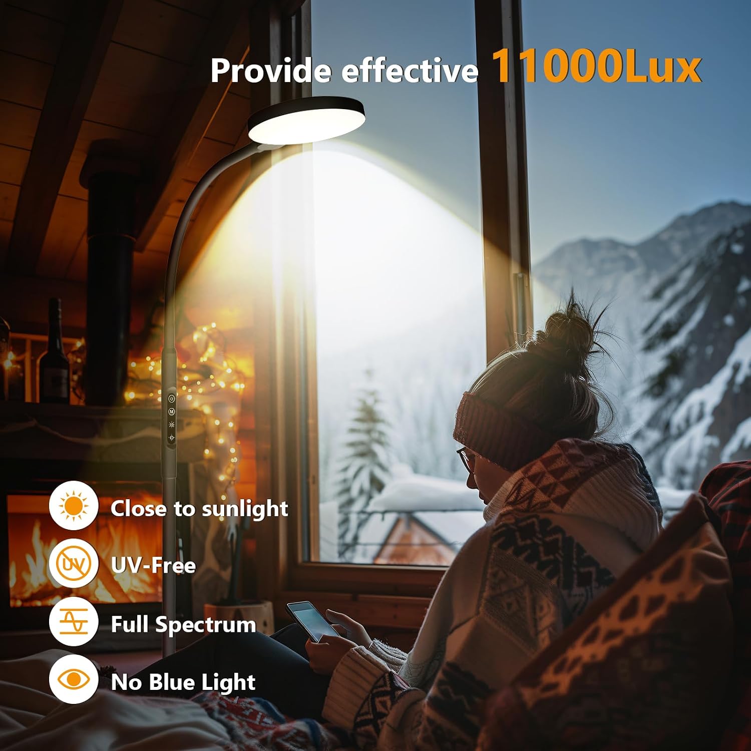 LÁMPARA DE TERAPIA DE LUZ AULAIDIK 11000 LUX 3 EN 1 - 2