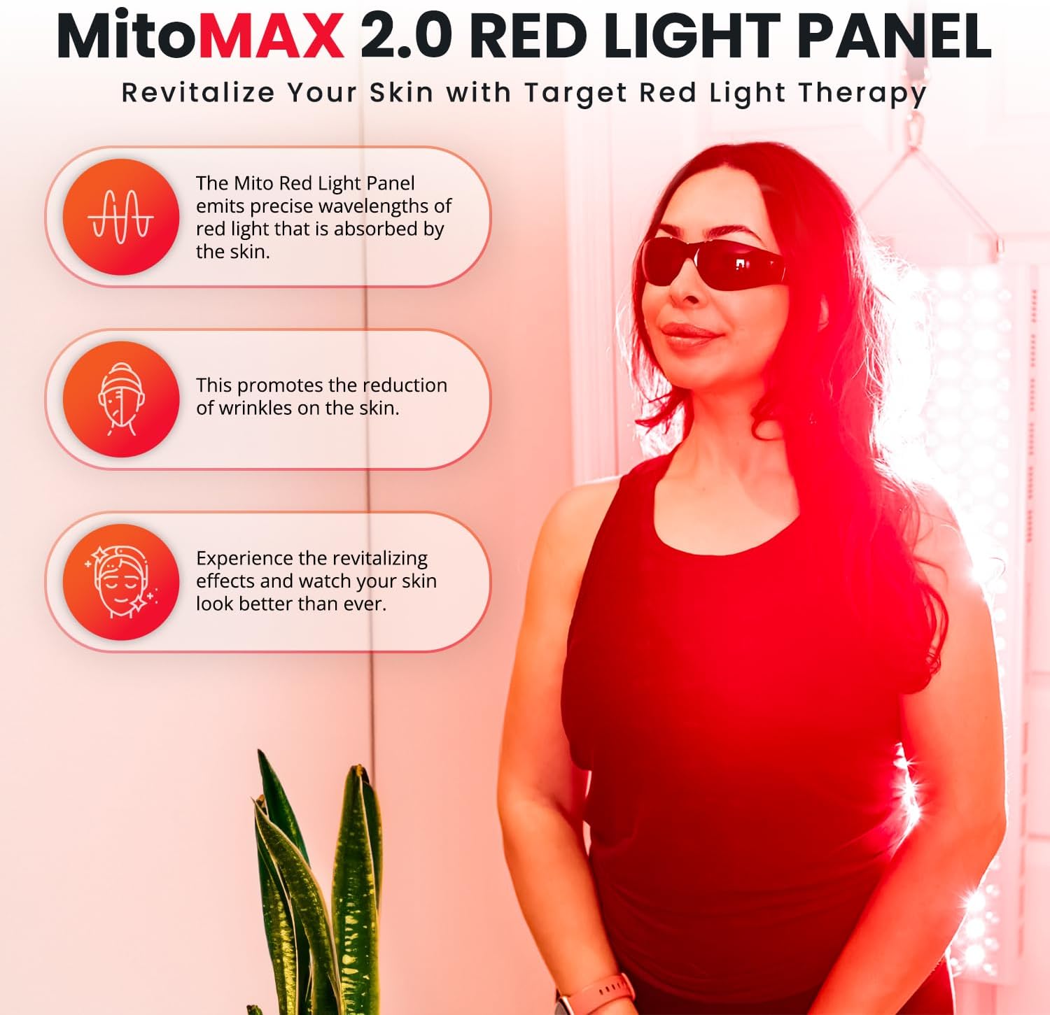 PANEL DE LUZ ROJA MITO RED LIGHT MITOMAX 2.0 PARA TERAPIA FACIAL Y CORPORAL - 2