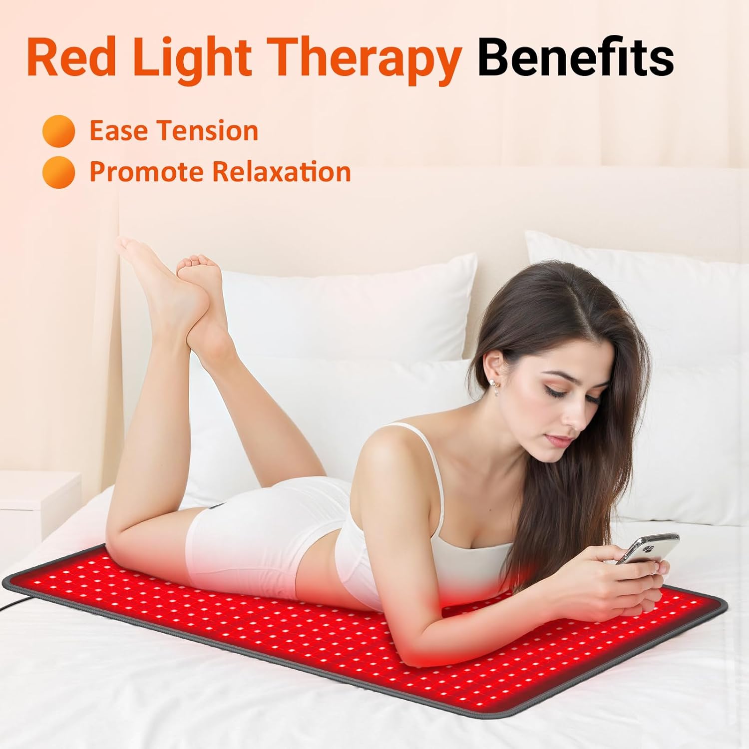 ALMOHADILLA TERAPÉUTICA COMFYTEMP RED LIGHT THERAPY 41.5'' X 26'' 660NM Y 850NM - 3