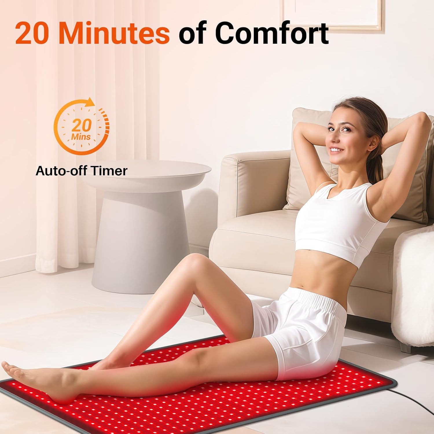 ALMOHADILLA TERAPÉUTICA COMFYTEMP RED LIGHT THERAPY 41.5'' X 26'' 660NM Y 850NM - 5
