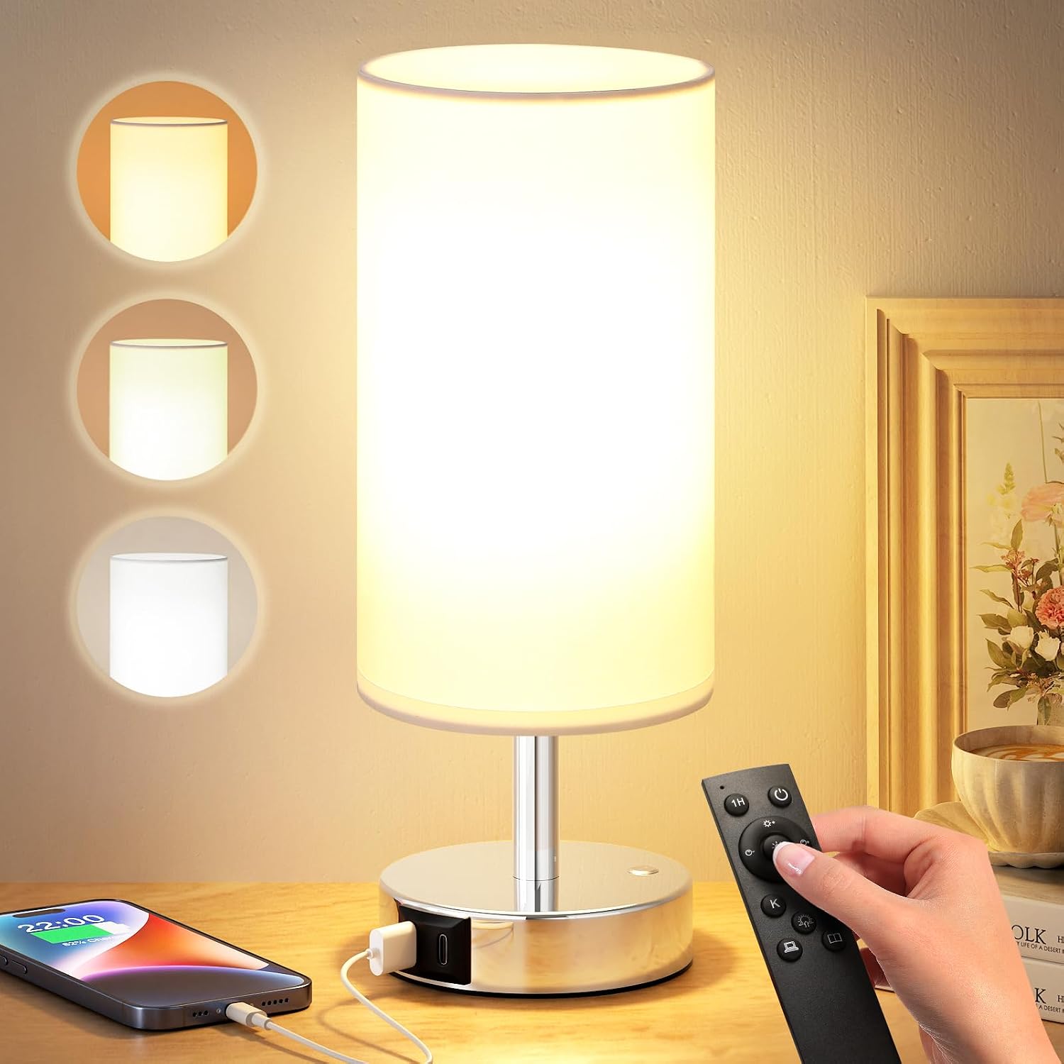 LÁMPARA DE TERAPIA DE LUZ DICOOOL 10000 LUX BLANCA CON CONTROL REMOTO Y AJUSTE DE TEMPERATURA DE COLOR - 1