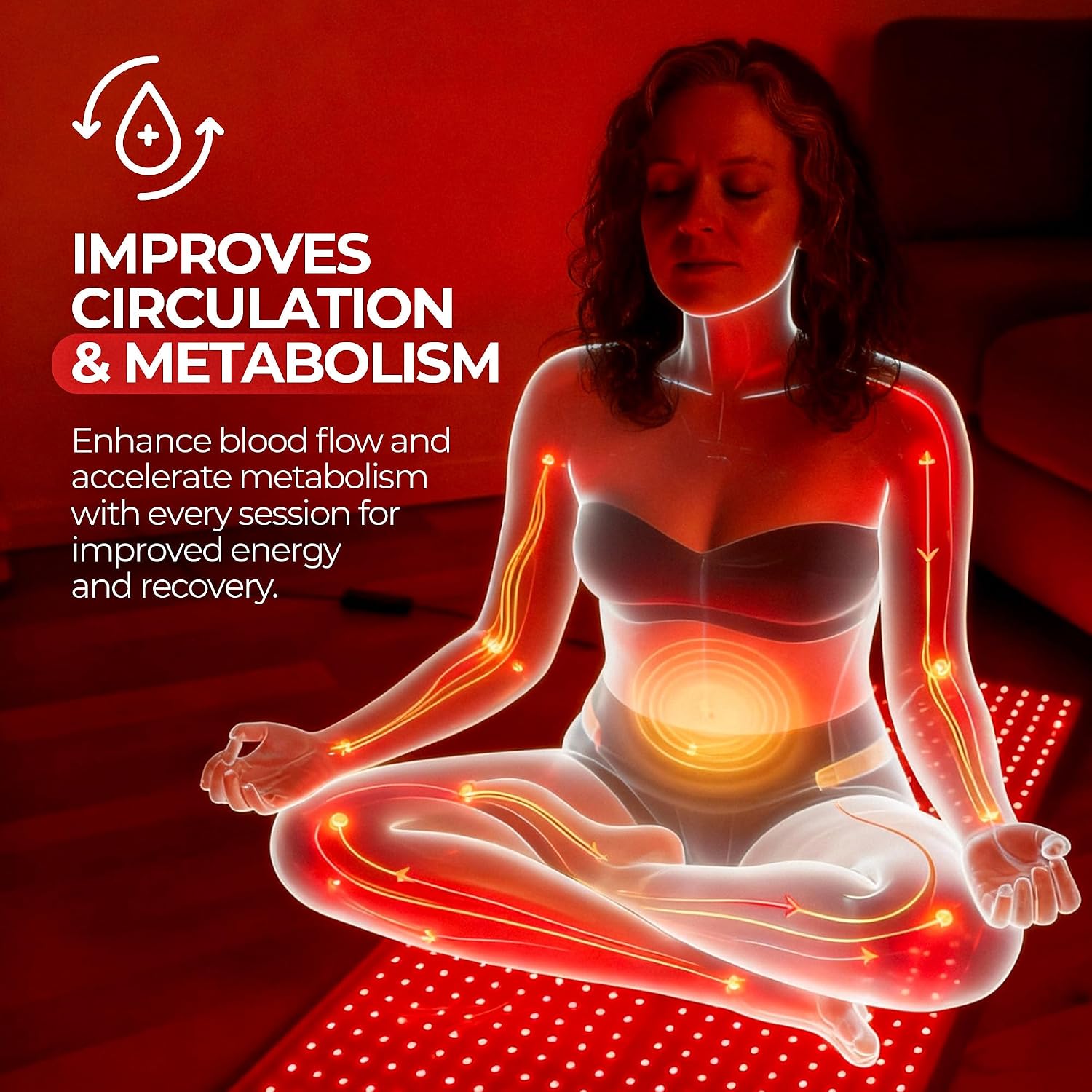 ALMOHADILLA TERAPÉUTICA NUVIO RED LIGHT THERAPY PARA CUERPO CON 5 NIVELES DE INTENSIDAD - 5