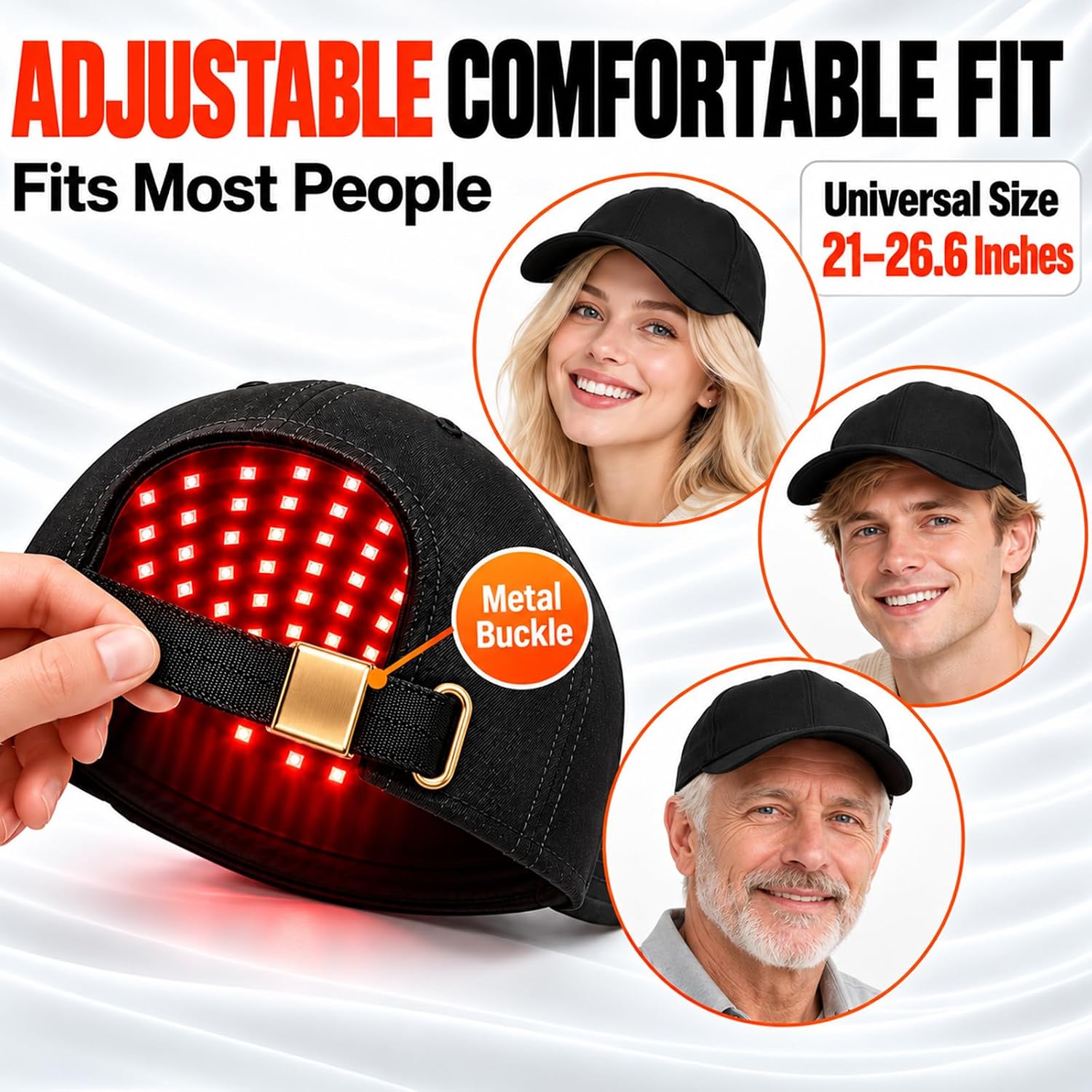 ALMOHADA TERAPÉUTICA UVSICSVE LASER HAIR GROWTH CAP 650NM LUZ ROJA NEGRA - 5