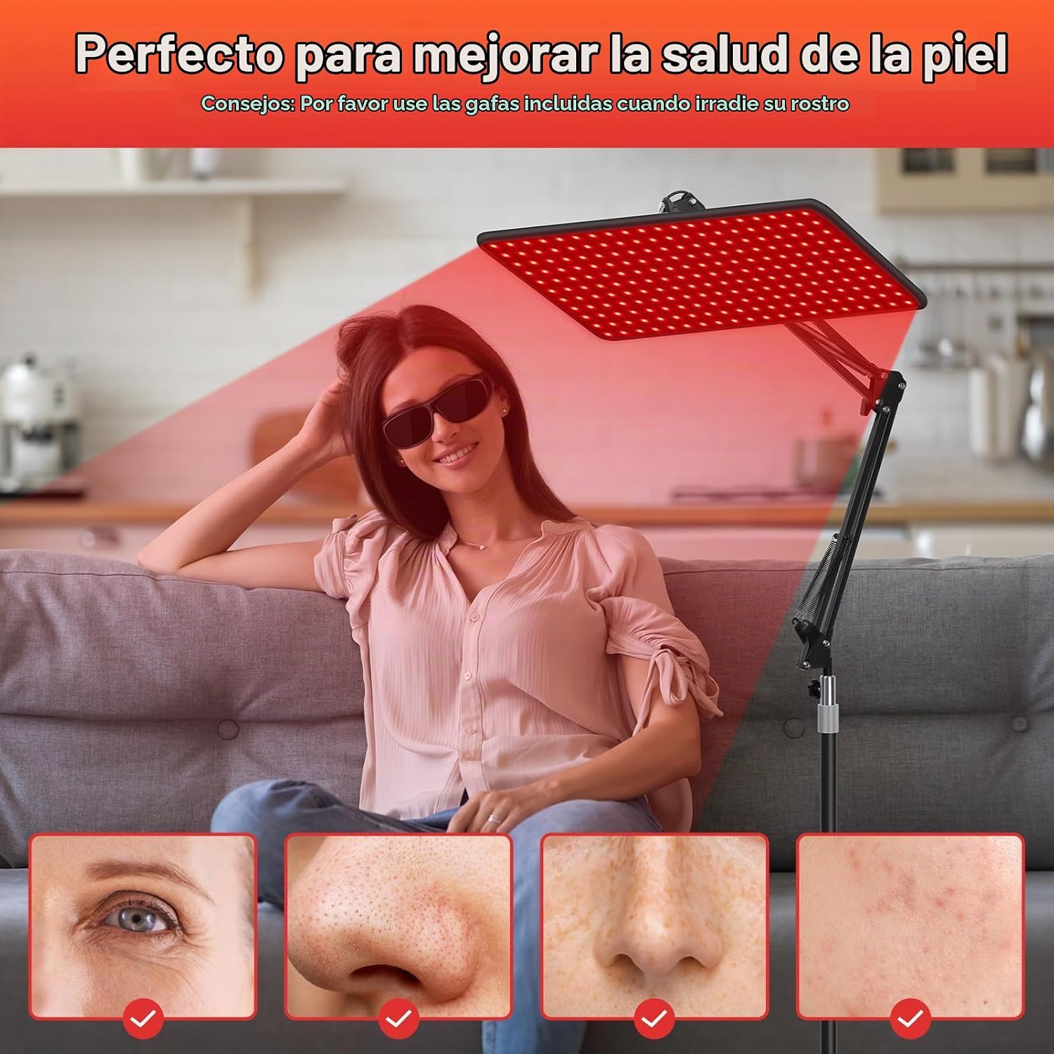 DISPOSITIVO DE TERAPIA DE LUZ ROJA BEICHEN 660NM 850NM 940NM PARA CUERPO Y ROSTRO - 3