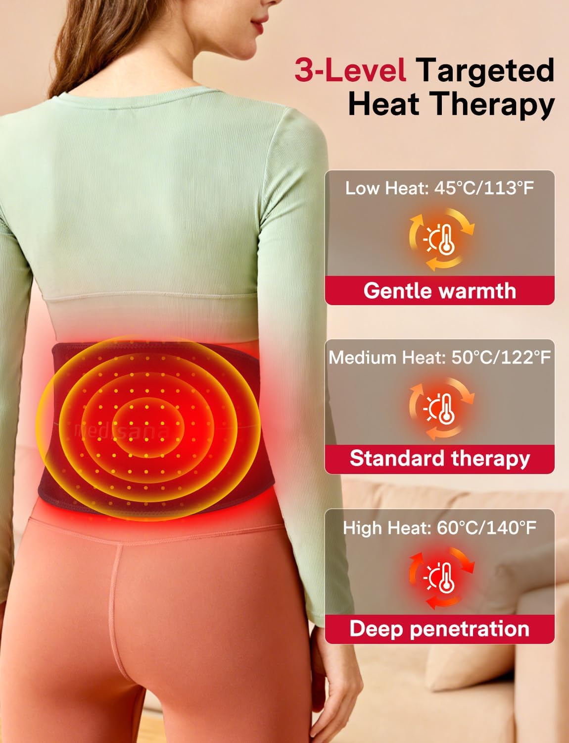 ALMOHADILLA TERAPÉUTICA MEDISANA RED LIGHT THERAPY PARA CUERPO - 5