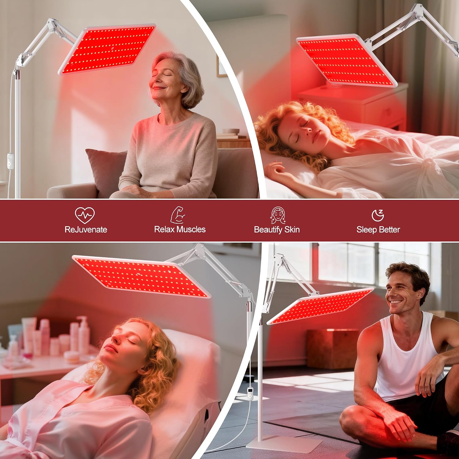 ALMOHADA TERAPÉUTICA MORFONE RED LIGHT THERAPY TRI-WAVELENGTH 660NM 850NM 940NM - 5