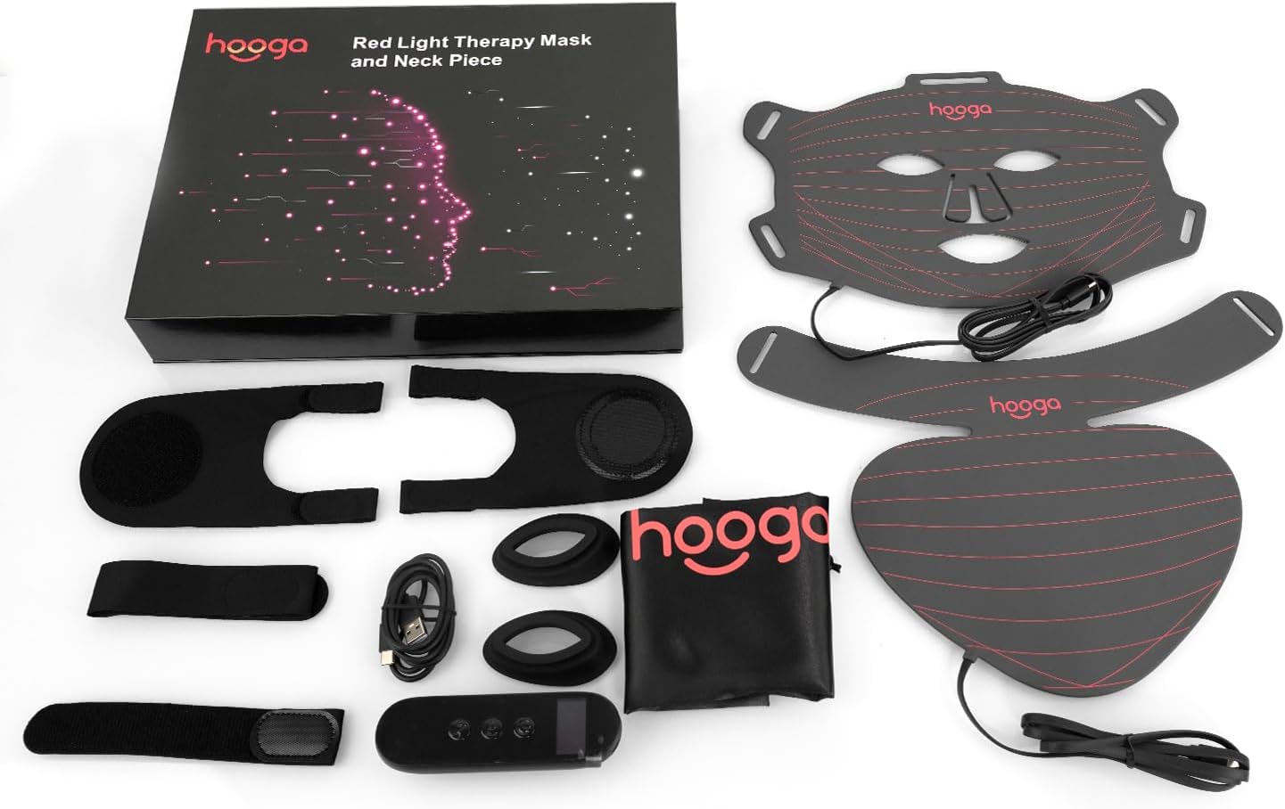 ALMOHADA TERAPÉUTICA HOOGA RED LIGHT THERAPY MASK PARA CARA Y CUELLO - 5