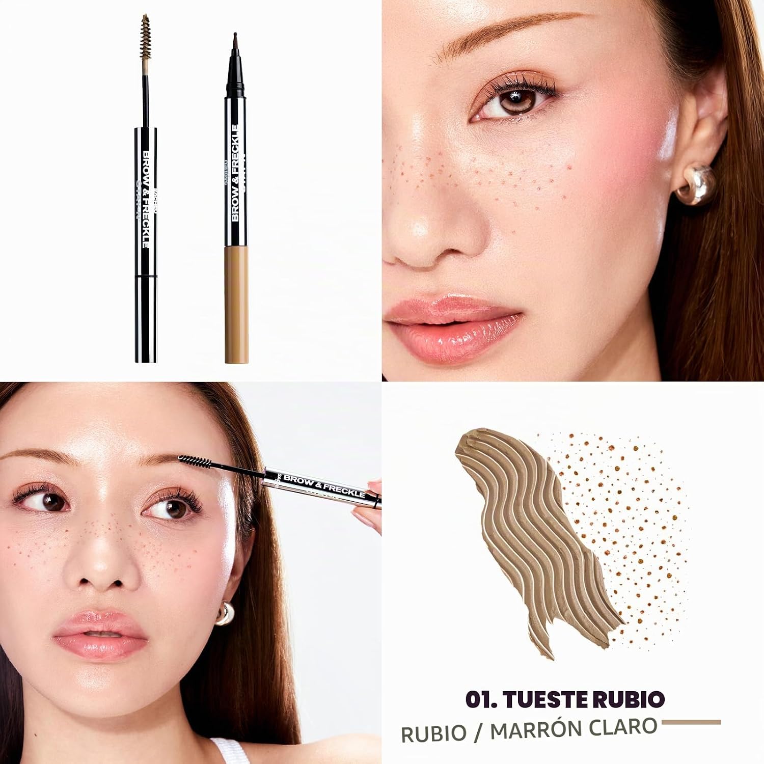 GEL PARA CEJAS Y LÁPIZ DE PECAS SACHEU BROW Y FRECKLE STAY-N BLONDE ROAST - 2