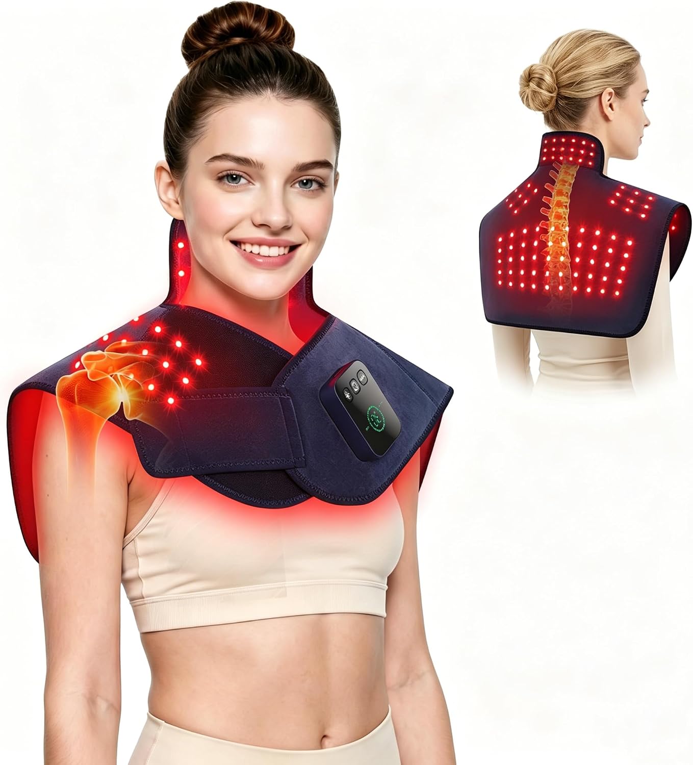 ALMOHADILLA TERAPÉUTICA RICIAL LUZ ROJA Y INFRARROJA 5000MAH AZUL - 1