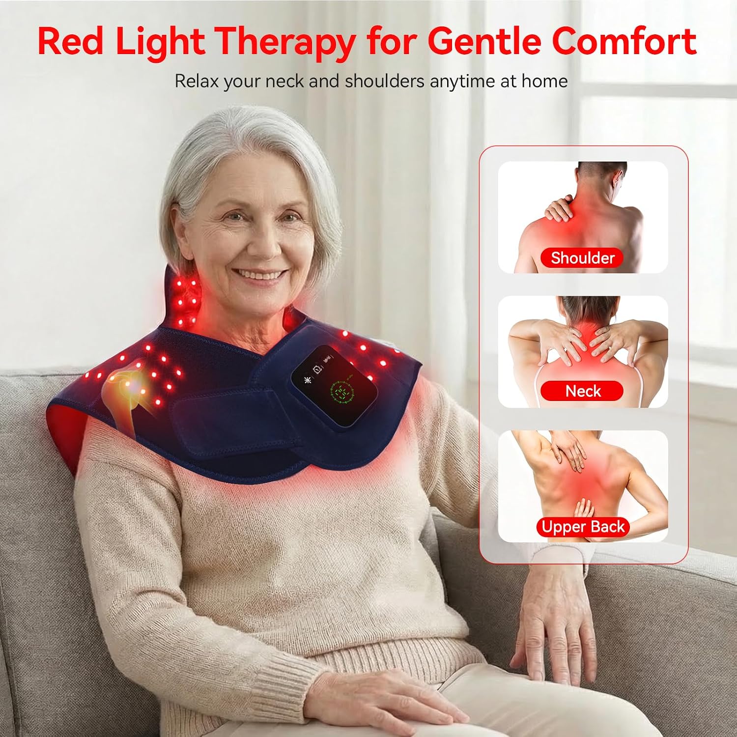 ALMOHADILLA TERAPÉUTICA RICIAL LUZ ROJA Y INFRARROJA 5000MAH AZUL - 5