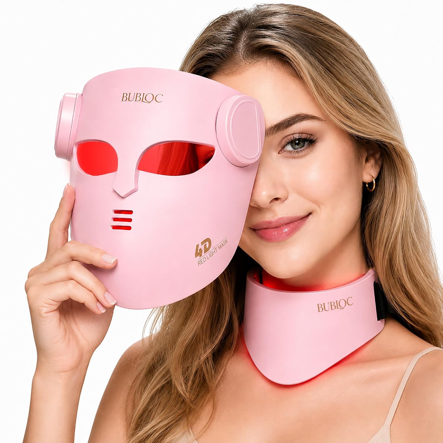 ALMOHADA TERAPÉUTICA HGYYGACN MÁSCARA DE TERAPIA DE LUZ ROJA PARA ROSTRO Y CUELLO INALÁMBRICA - 1