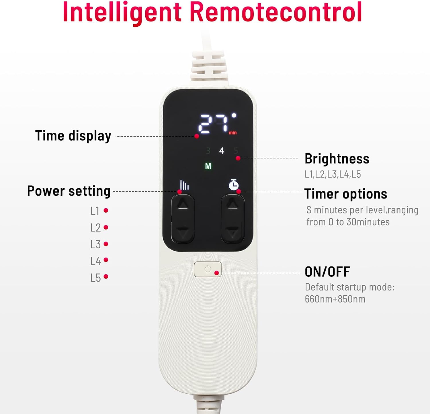 ALMOHADA TERAPÉUTICA LEDINO TERAPIA DE LUZ ROJA 660NM Y 850NM CON SOPORTE AJUSTABLE - 3
