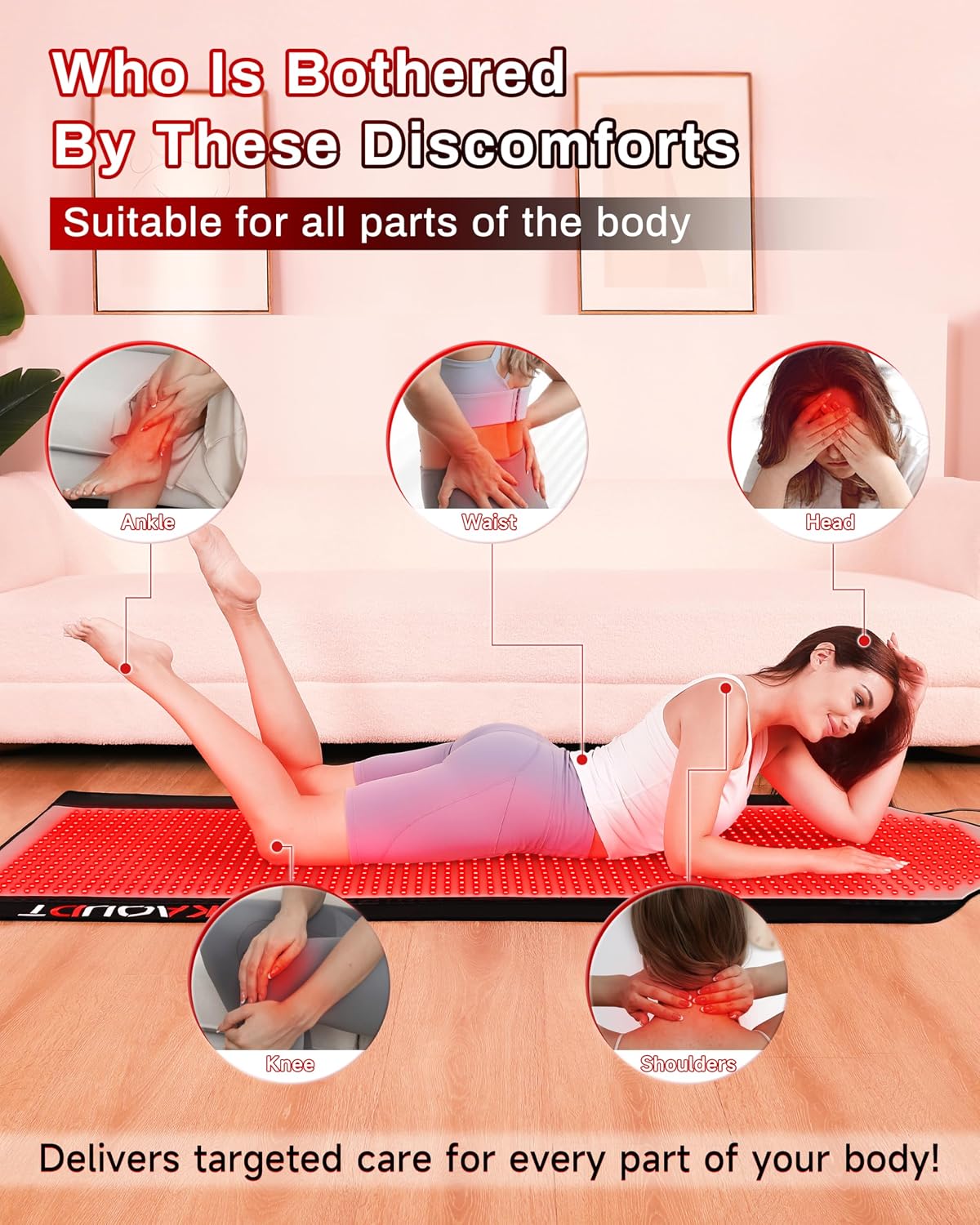 ALMOHADILLA TERAPÉUTICA KAOUDT 72X33 PULGADAS TPU PARA TERAPIA DE LUZ ROJA CUERPO COMPLETO - 2
