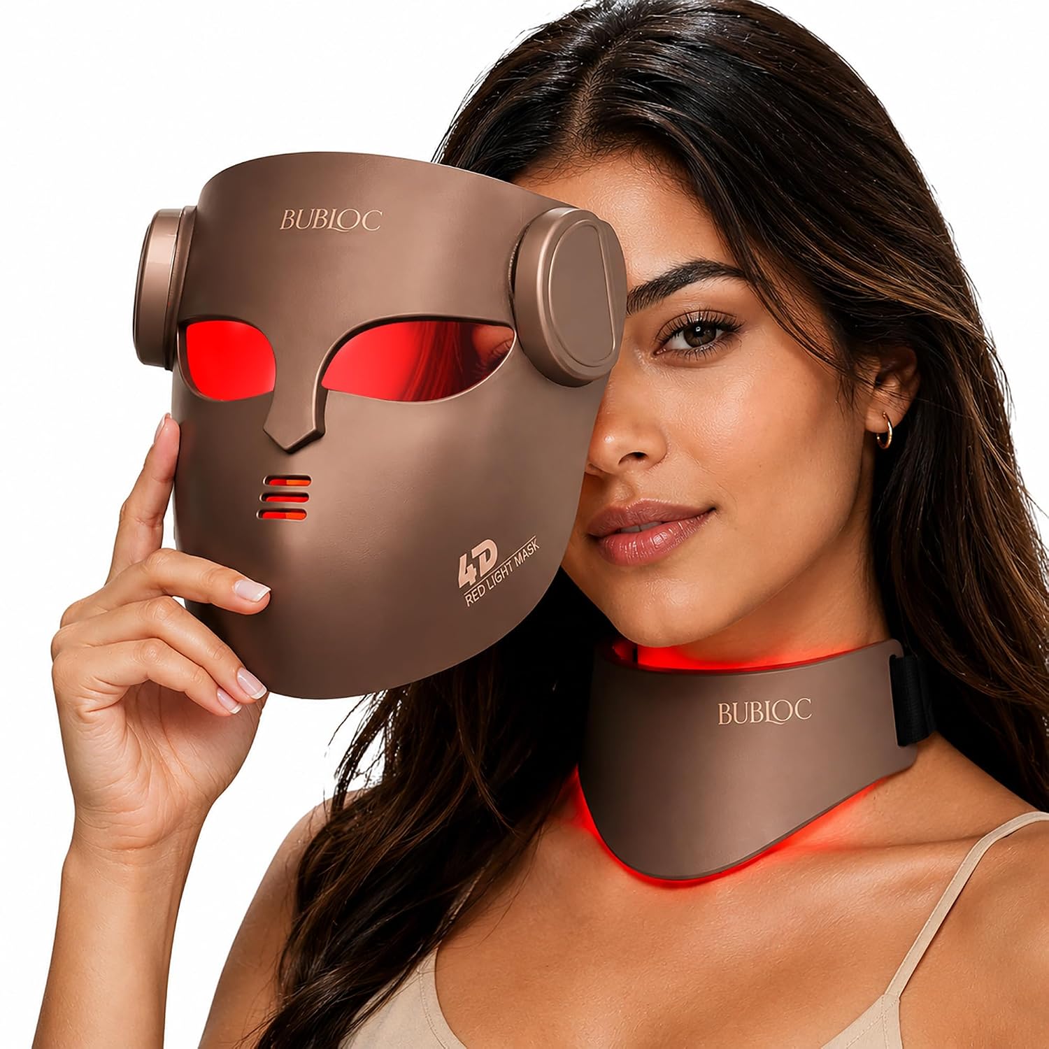 ALMOHADILLA TERAPÉUTICA HGYYGACN MÁSCARA DE LUZ ROJA PARA ROSTRO Y CUELLO - 1