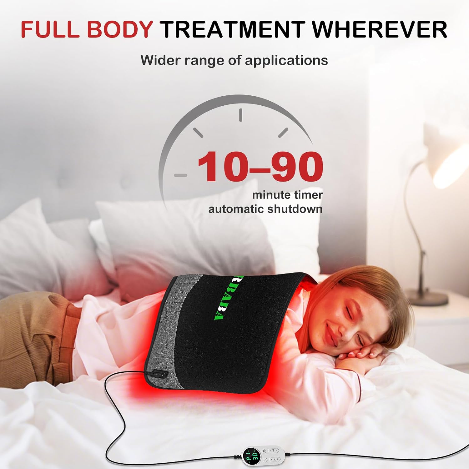 TERAPIA DE LUZ ROJA DEERBABA CON 4 MODOS Y 5 NIVELES DE POTENCIA PARA ALIVIO DEL DOLOR CORPORAL - 2