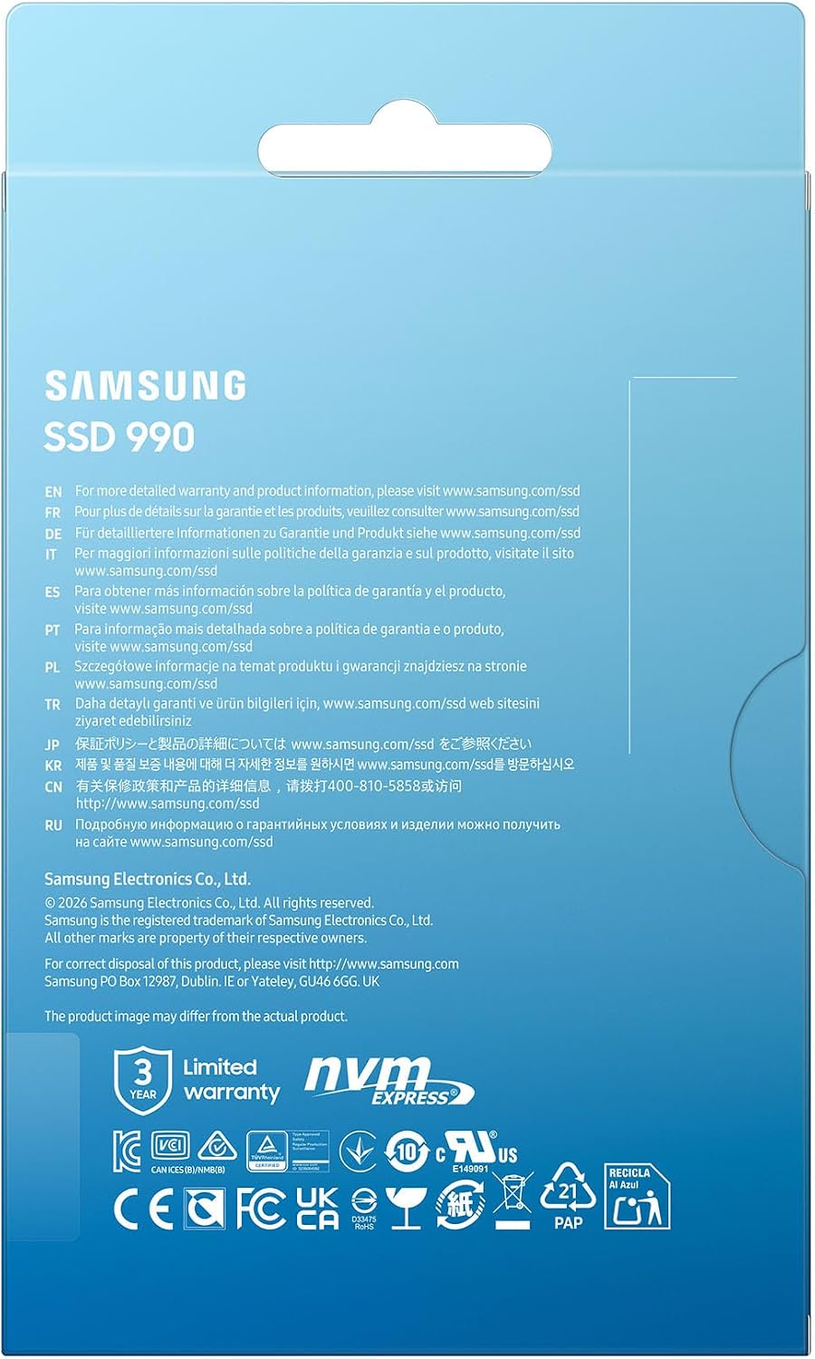 DISCO INTERNO SSD SAMSUNG 990 1TB - 5