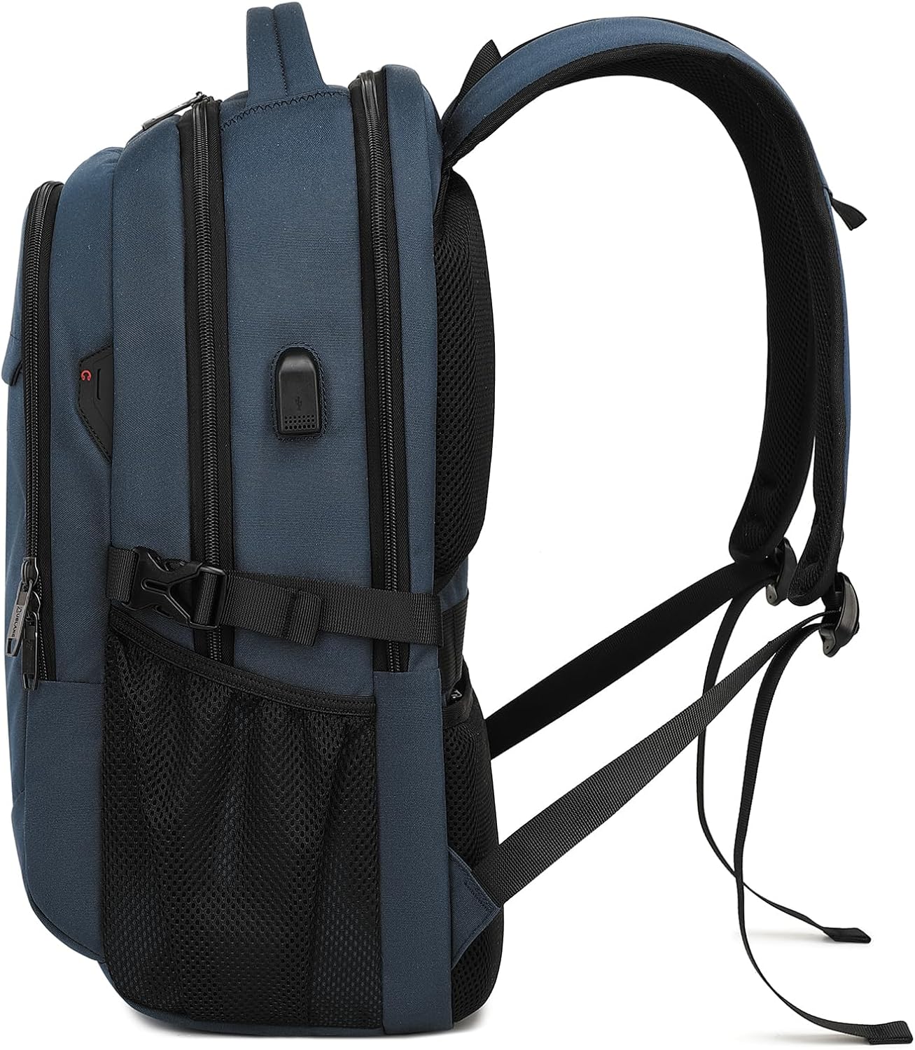 MOCHILA PARA LAPTOP DUSLANG 17 PULGADAS CON PUERTO USB Y CUBIERTA IMPERMEABLE AZUL - 2