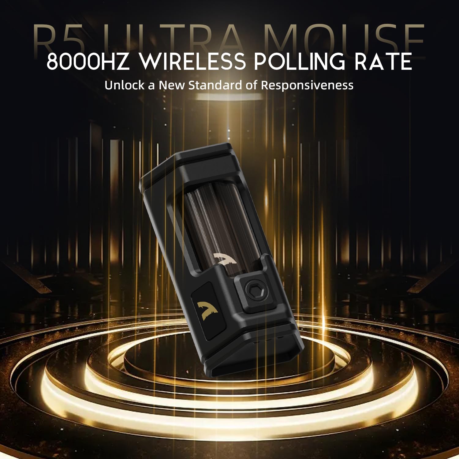 MOUSE GAMER ATTACK SHARK R5 ULTRA 8K FIBRA DE CARBONO INALÁMBRICO VERDE - 5