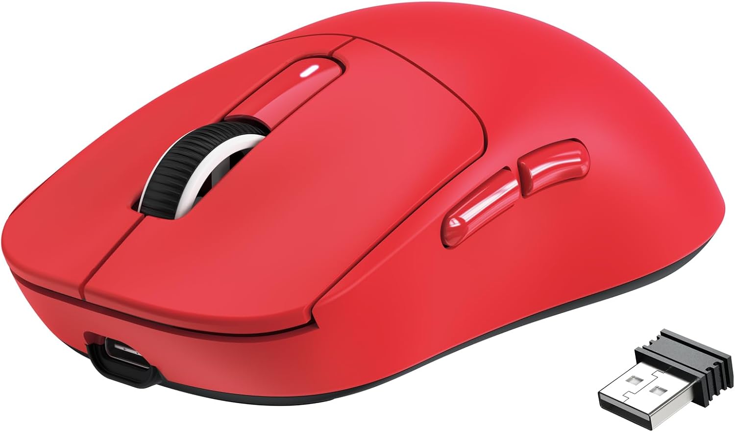 MOUSE GAMER MANBASNAKE ATTACK SHARK X3 49G ULTRA LIGERO INALÁMBRICO ROJO - 1
