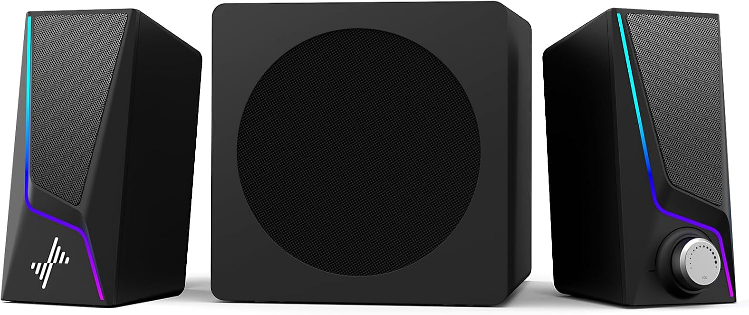 PARLANTES PARA COMPUTADORA NYLAVEE 2.1 CON SUBWOOFER BLUETOOTH 5.4 - 1