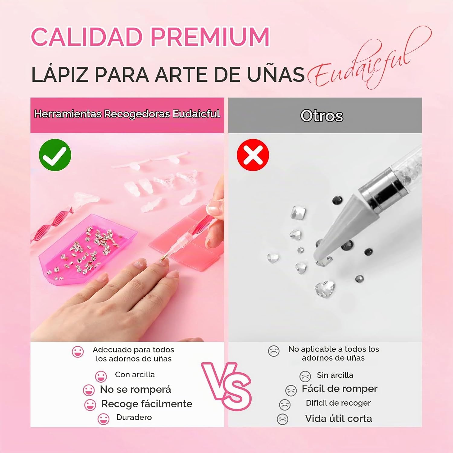 KIT DE HERRAMIENTAS PARA PIEDRAS EUDAICFUL 16 PIEZAS CON BOLÍGRAFO Y CAJA ORGANIZADORA - 3