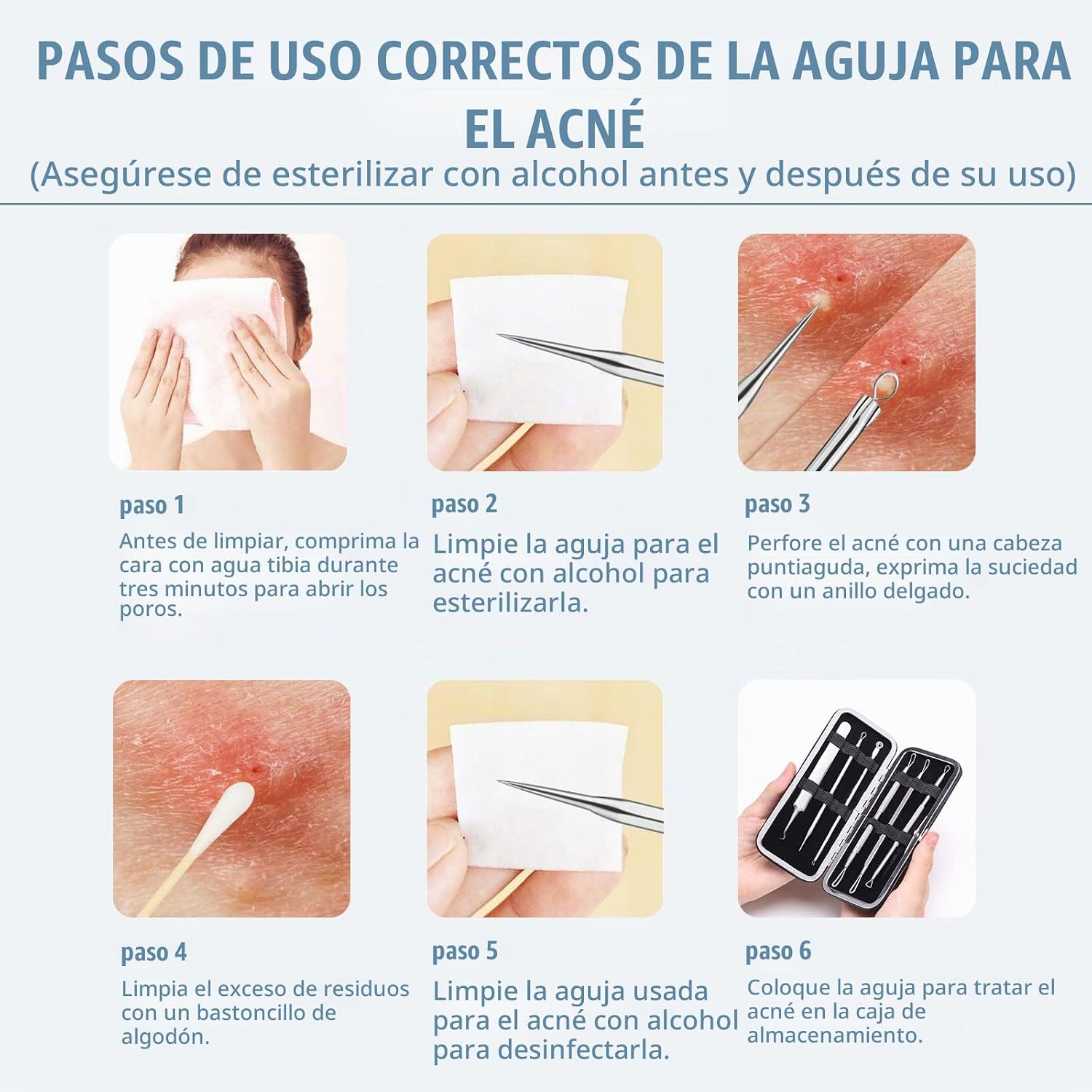 KIT REMOVEDOR DE PUNTOS NEGROS JPNK ACERO INOXIDABLE 304 - 4
