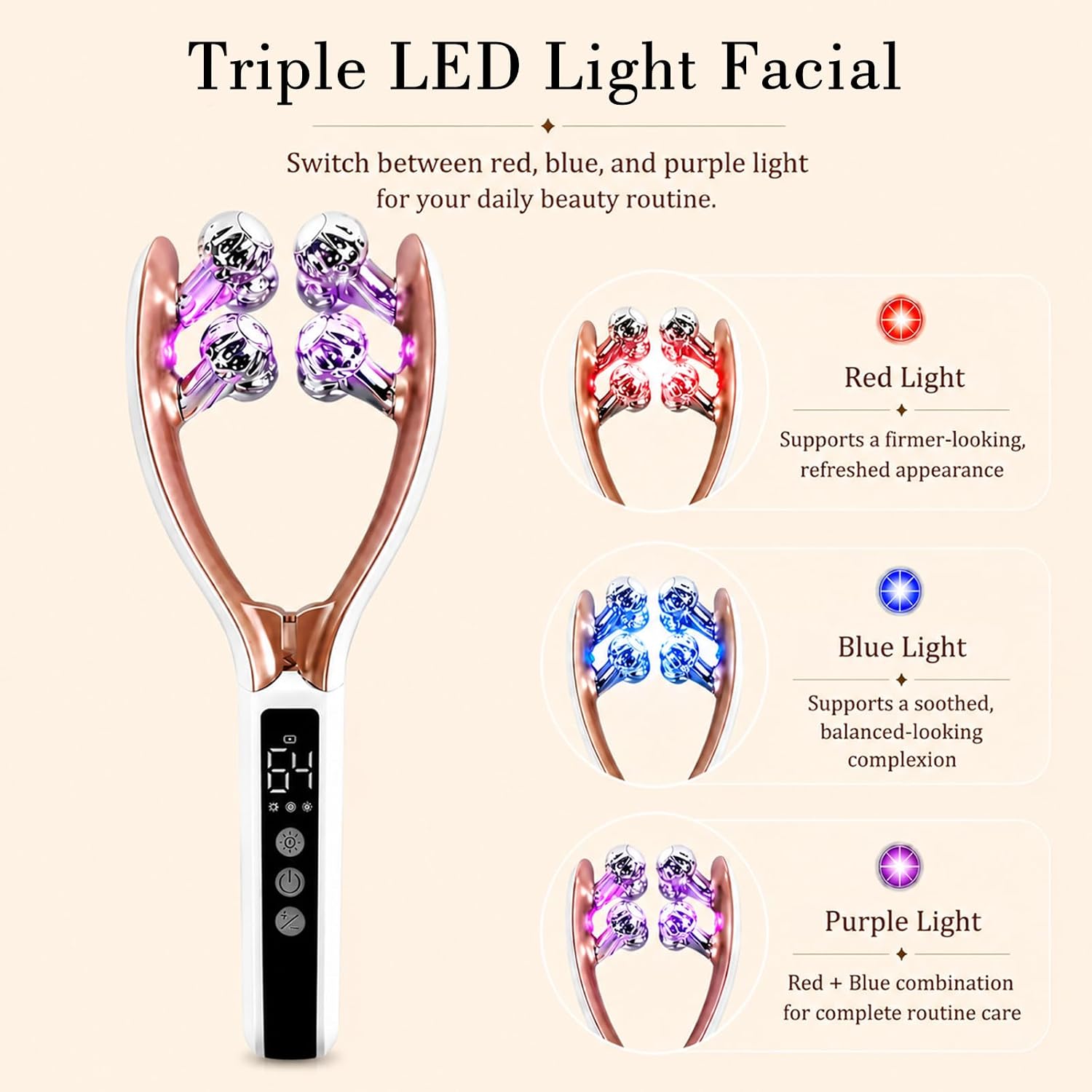MASAJEADOR FACIAL GJMJNNW MICROCORRIENTE CON TERAPIA DE LUZ BLANCO - 3