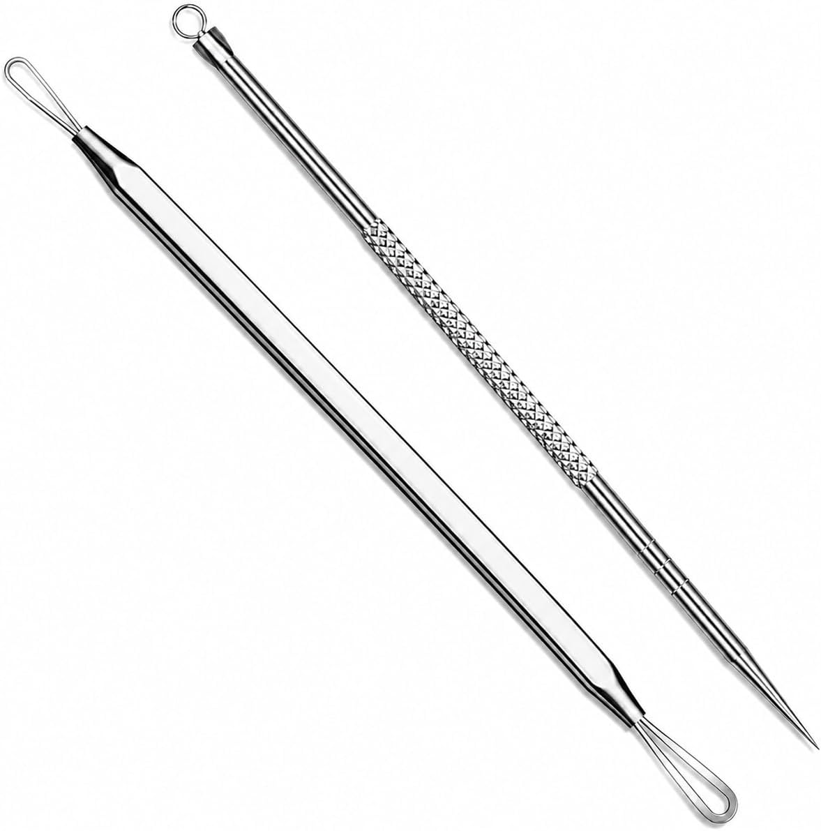 EXTRACTOR DE ESPINILLAS DERMATED 2 PIEZAS ACERO INOXIDABLE 410 - 1
