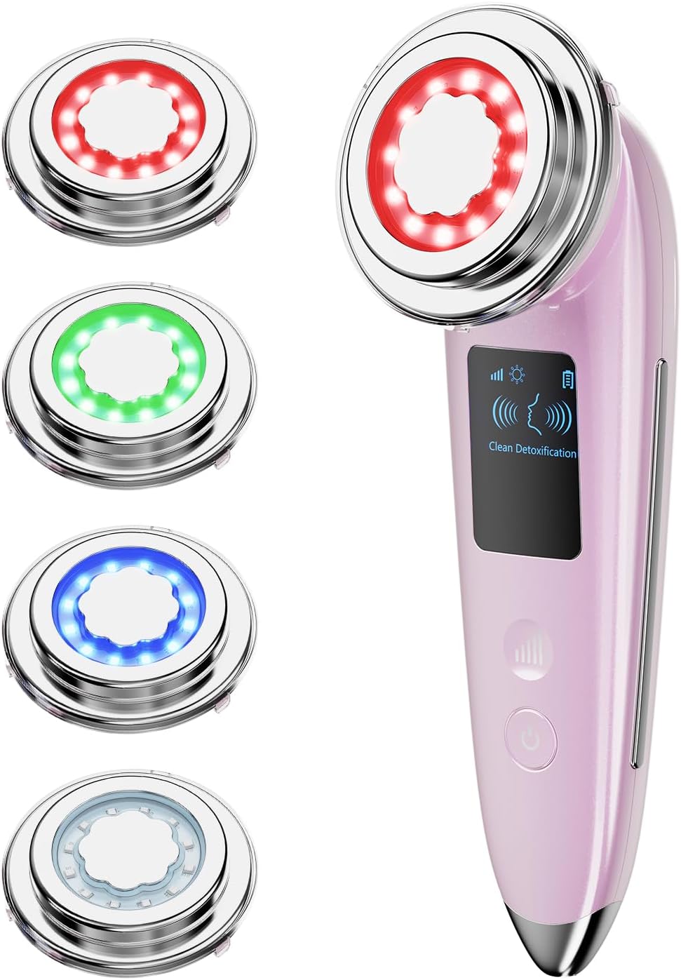 MASAJEADOR FACIAL ELÉCTRICO VOFEL 4 EN 1 ROSA - 1