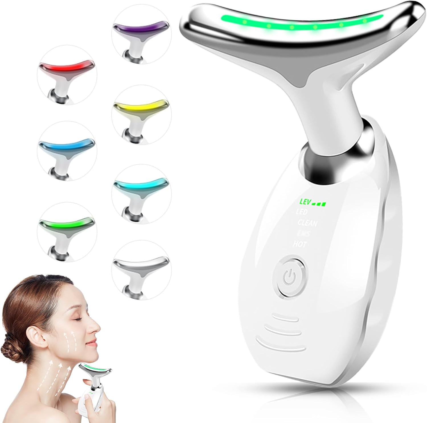 DISPOSITIVO FACIAL DE BELLEZA BESTECHY CON 7 LUCES LED Y MASAJE TÉRMICO Y VIBRATORIO - 1