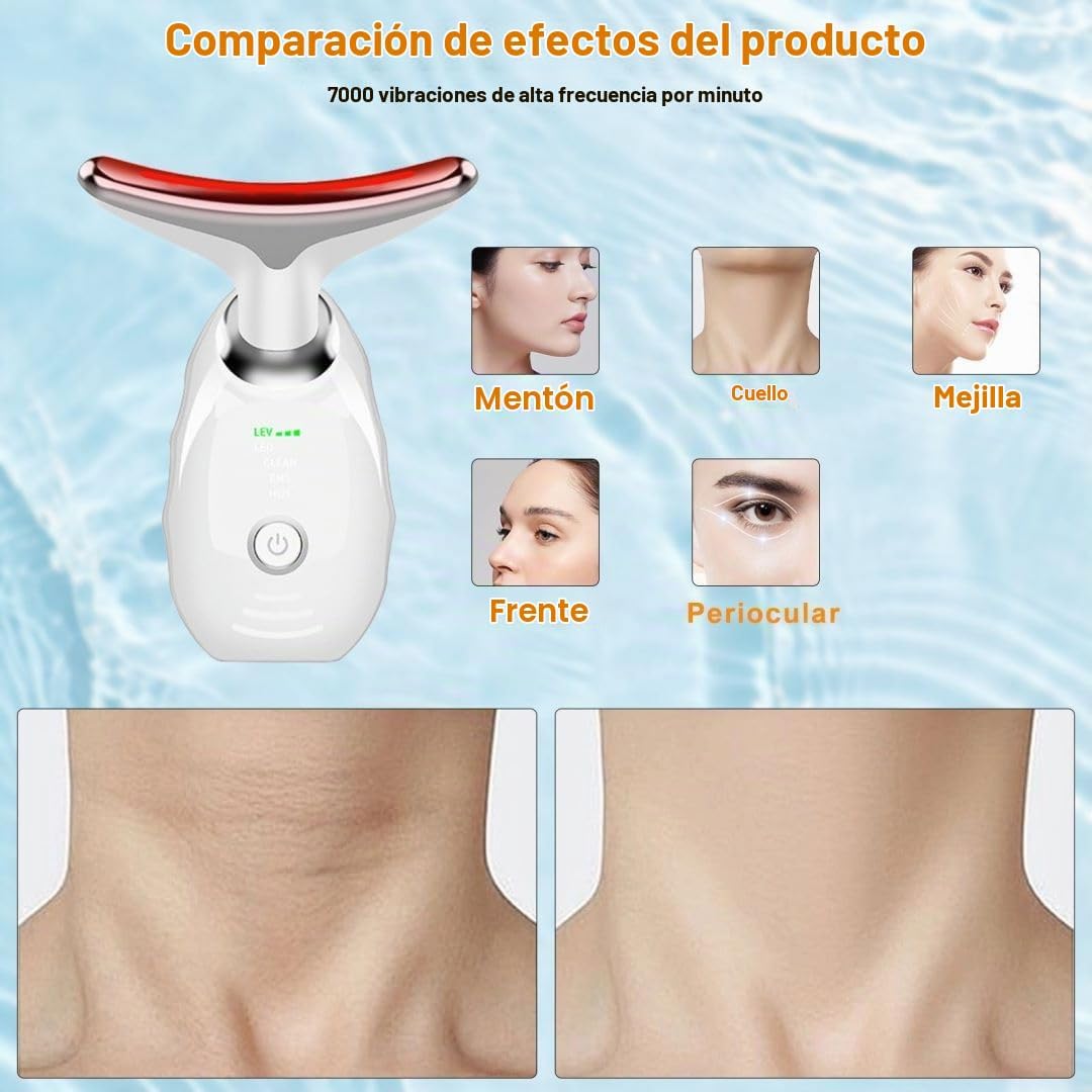 DISPOSITIVO FACIAL DE BELLEZA BESTECHY CON 7 LUCES LED Y MASAJE TÉRMICO Y VIBRATORIO - 4