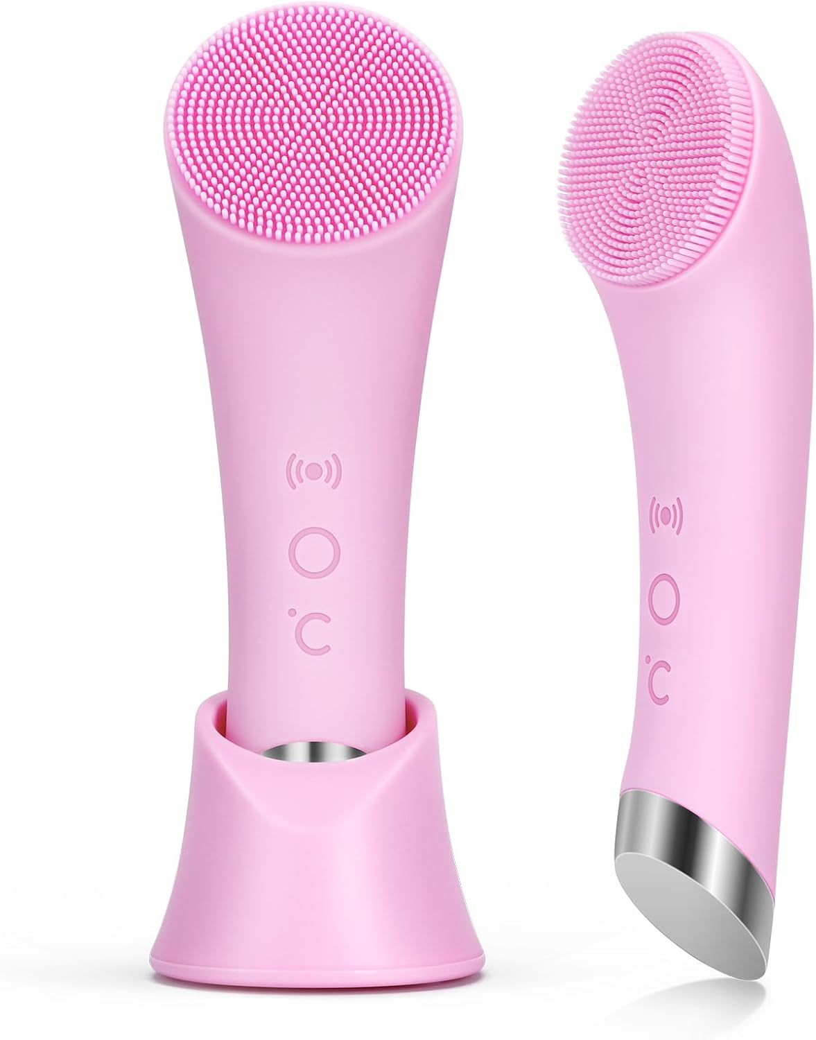 CEPILLO FACIAL PRITECH RECARGABLE CON MASAJE TÉRMICO Y VIBRACIÓN ROSA - 1