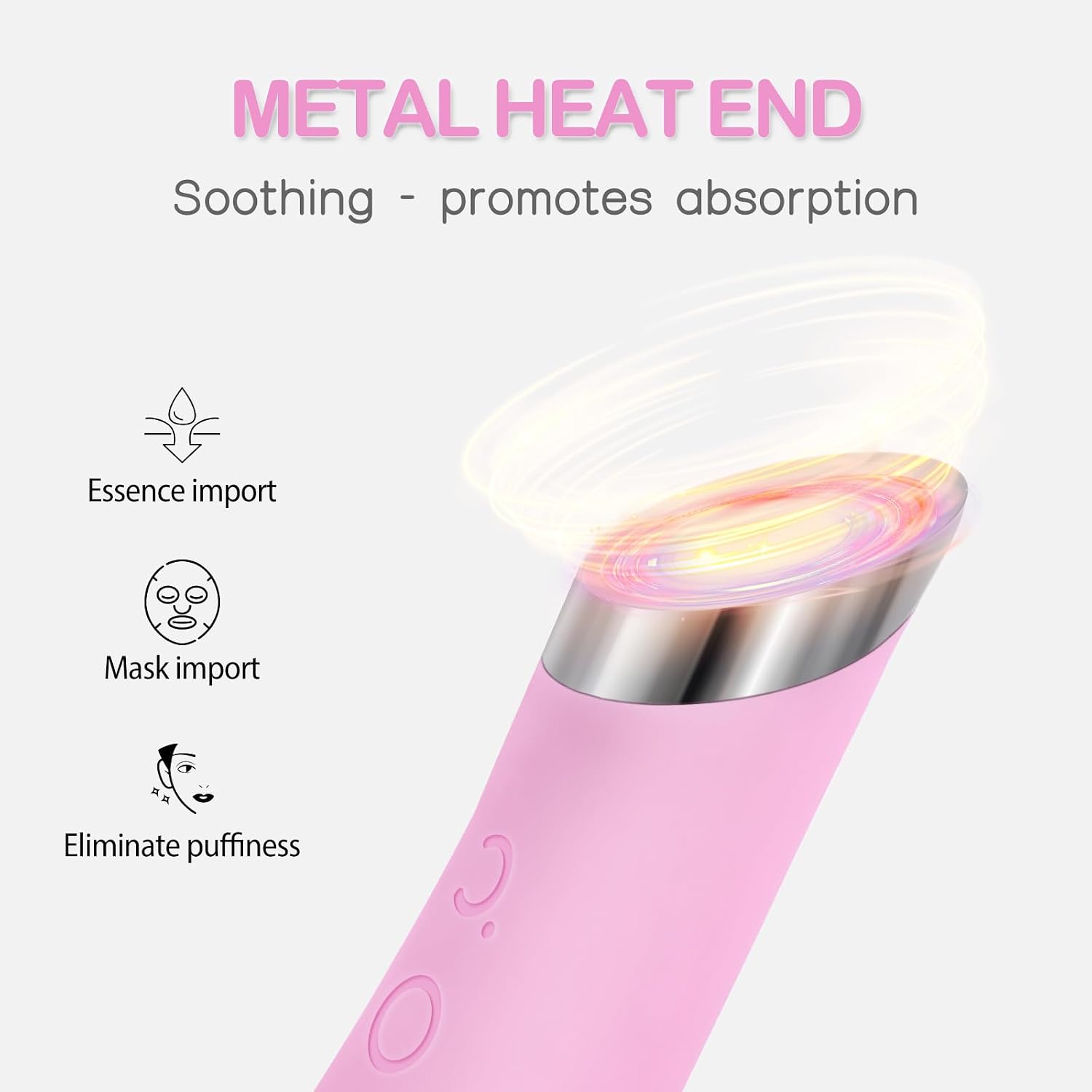 CEPILLO FACIAL PRITECH RECARGABLE CON MASAJE TÉRMICO Y VIBRACIÓN ROSA - 3