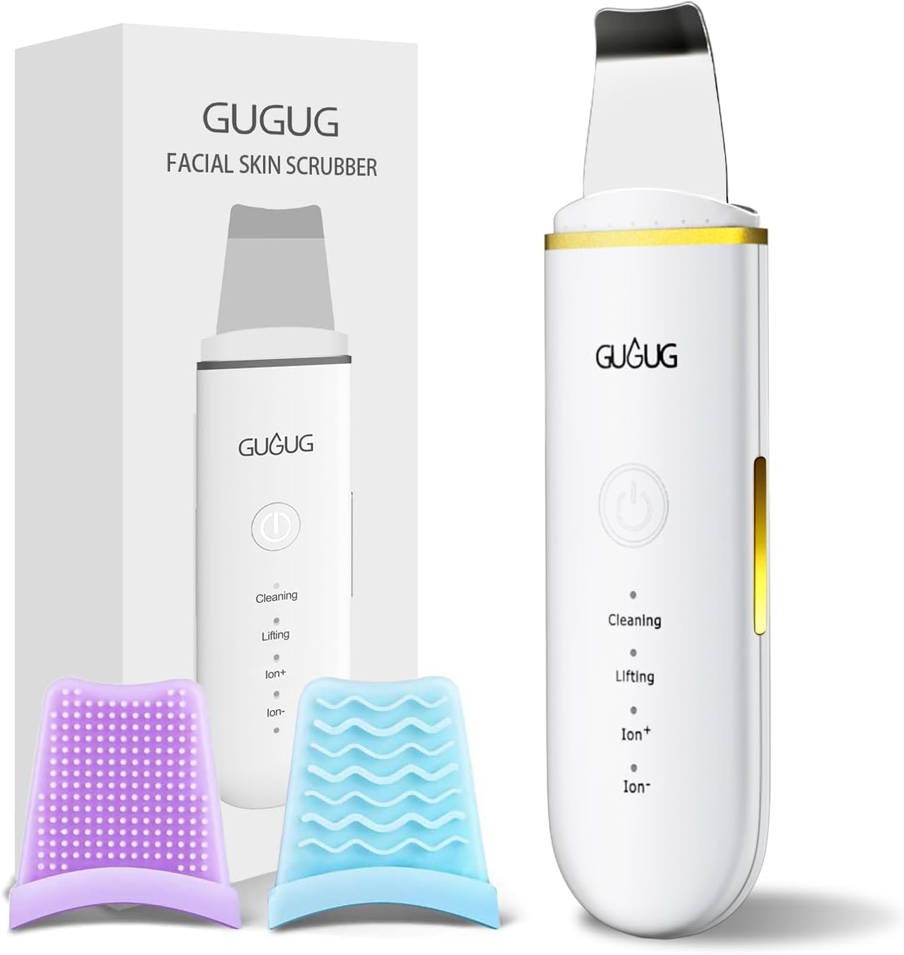 ESPÁTULA LIMPIADORA DE POROS GUGUG SKIN SCRUBBER 4 MODOS BLANCO - 1