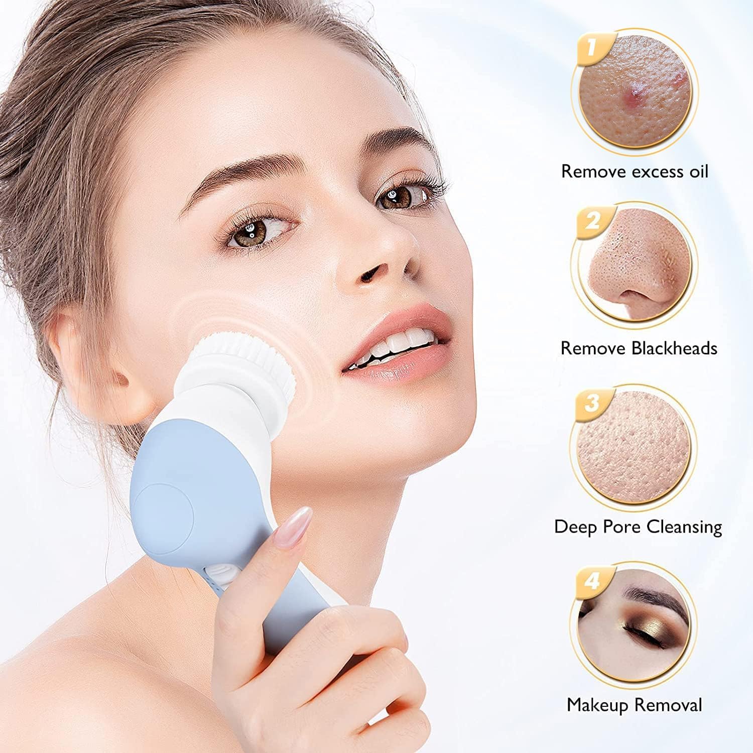 CEPILLO FACIAL LIMPIADOR COSLUS STANDARD AZUL - 3