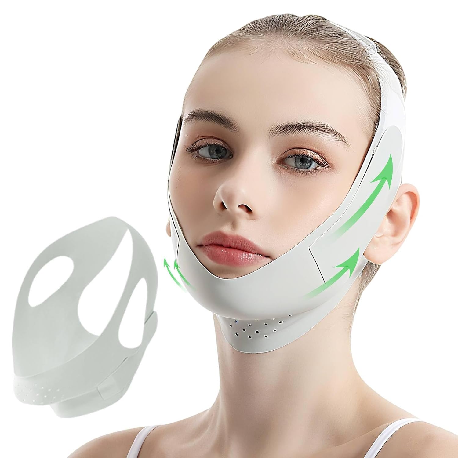 CINTURÓN FACIAL REUTILIZABLE AH AEHIBO V LINE VERDE PARA LEVANTAMIENTO Y REDUCCIÓN DE PAPADA - 1