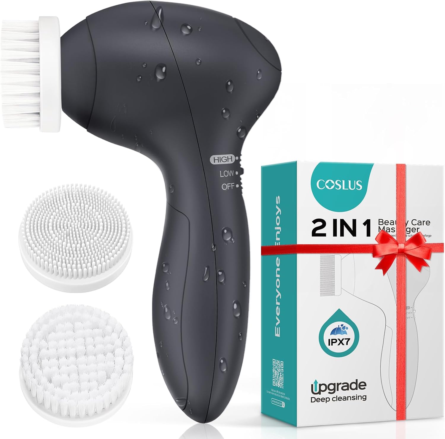 CEPILLO FACIAL COSLUS FACIAL CLEANSING BRUSH GRIS CLARO - 1